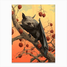 Straw Colored Fruit Bat Painting 3 Canvas Print