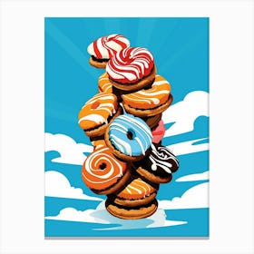 Swirl Biscuit Pop Art Cartoon 2 Canvas Print