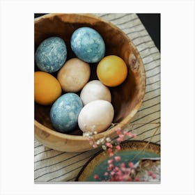 Easter Eggs In A Bowl 5 Canvas Print