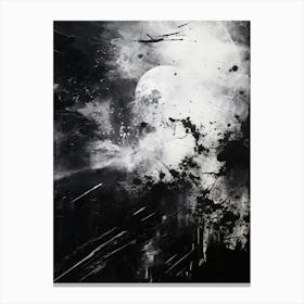 Space Abstract Black And White 5 Canvas Print