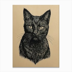 Black Cat Canvas Print