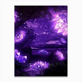 Purple Crystal Cave Canvas Print