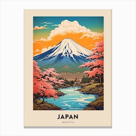 Mount Fuji Japan 3 Vintage Hiking Travel Poster Canvas Print