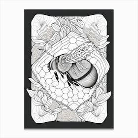 Hibernation Bee 4 William Morris Style Canvas Print