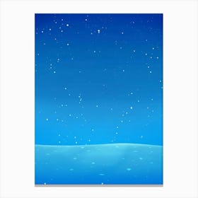 Snowy Night Sky Canvas Print