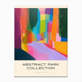 Abstract Park Collection Poster English Garden Munich Germany 2 Canvas Print