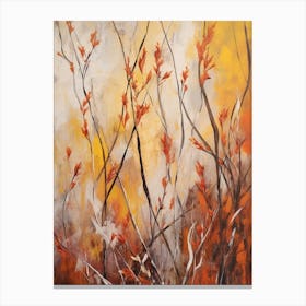 Fall Flower Painting Kangaroo Paw 4 Canvas Print