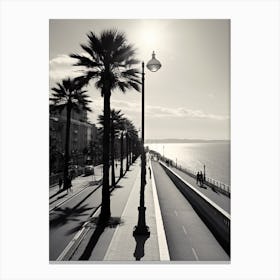 Nice, France, Black And White Old Photo 1 Canvas Print