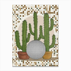 Cactus In Pot 1 Canvas Print