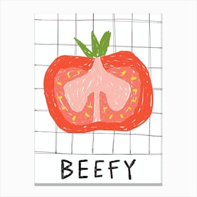 Beef Tomato Wall Art Print Canvas Print
