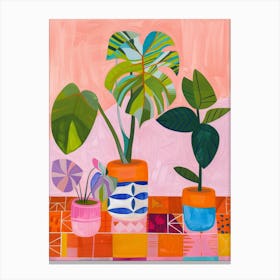 Three Potted Plants 3 Canvas Print