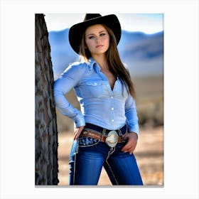 Beautiful Cowgirl 2 Canvas Print