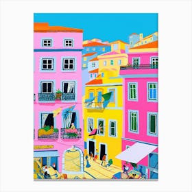 Lisbon, Portugal Colourful View 5 Canvas Print
