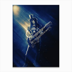 Superstars Of Slash & Gibson Doubleneck Guitar Canvas Print