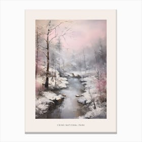 Dreamy Winter National Park Poster  Crins National Park France 4 Canvas Print