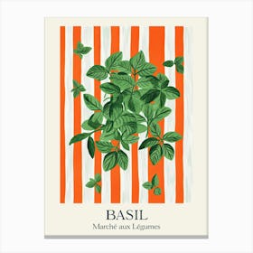 Marche Aux Legumes Basil Summer Illustration 12 Canvas Print