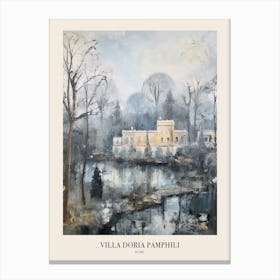Winter City Park Poster Villa Doria Pamphili Rome Italy 1 Canvas Print