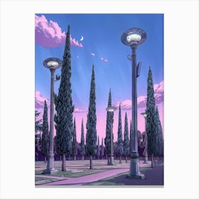 Cypresses Canvas Print