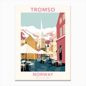 Tromso, Norway, Flat Pastels Tones Illustration 2 Poster Canvas Print