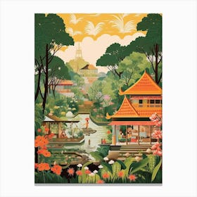 Bali, Indonesia, Graphic Illustration 4 Canvas Print