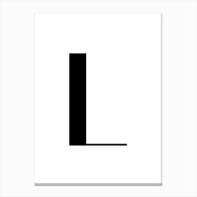 Letter L.Classy expressive letter. Canvas Print