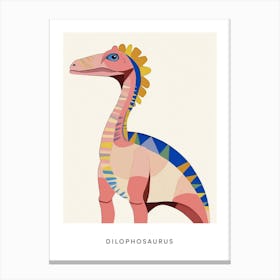 Nursery Dinosaur Art Dilophosaurus 2 Poster Canvas Print