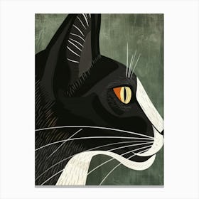 Black And White Cat 26 Canvas Print