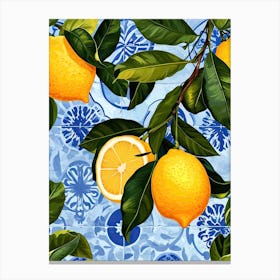 Lemons Illustration 3 Canvas Print