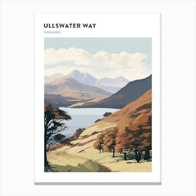 The Lake Districts Ullswater Way England 2 Hiking Trail Landscape Poster Canvas Print