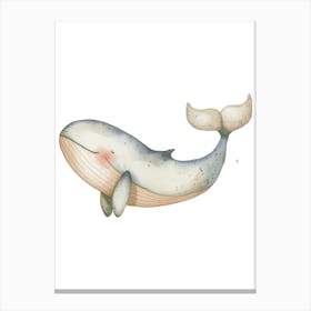 Whale Illustration Canvas Print