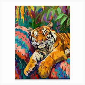 Tiger In The Jungle 2 Canvas Print