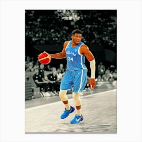 Giannis Antetokounmpo Of The Greece Mens National Team Handles The Ball During The Game At The Accorhotels Arena Canvas Print