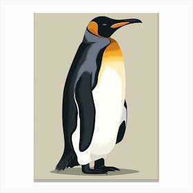Emperor Penguin Kangaroo Island Penneshaw Minimalist Illustration 2 Canvas Print