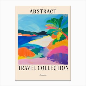 Abstract Travel Collection Poster Bahamas 2 Canvas Print