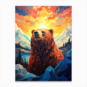 Bear In The Mountains 2 Canvas Print