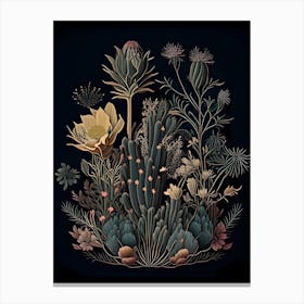 Dark Cactus3 Canvas Print