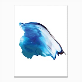 Realistic Blue Paint Stroke Canvas Print