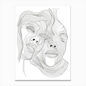 Minimalist Portraits Women Line 7 Canvas Print