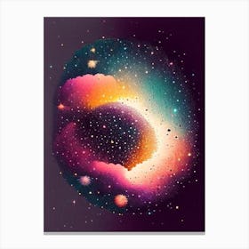 Galaxy Cluster Vintage Sketch Space Canvas Print