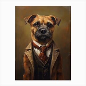 Gangster Dog Border Terrier 2 Canvas Print
