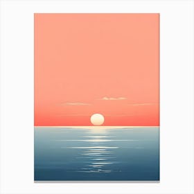 Sunset Over The Ocean 26 Canvas Print