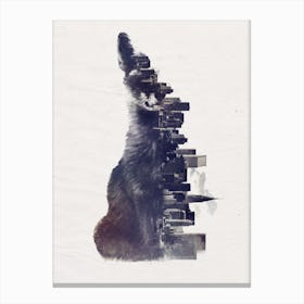 Fox From The City Canvas Print