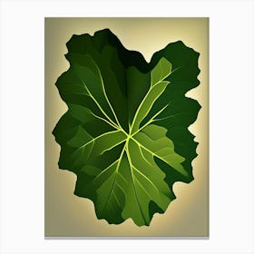 Malva Leaf Vibrant Inspired Canvas Print