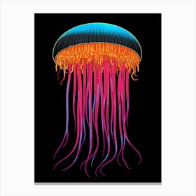 Comb Jellyfish Pop Art Style 3 Canvas Print