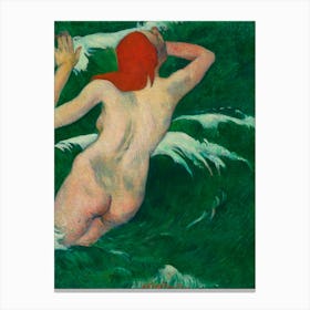 In The Waves (Dans Les Vagues) (1889), Paul Gauguin Canvas Print