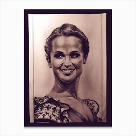 Alicia Vikander pen portrait Canvas Print