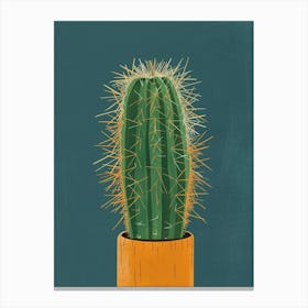 Barrel Cactus Minimalist 3 Canvas Print