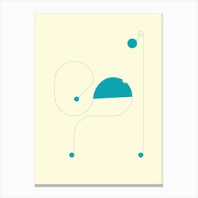 Minimalist snail aqua poster Canvas Print