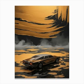 Golden Lamborghini Canvas Print