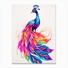 Colorful Peacock Canvas Print